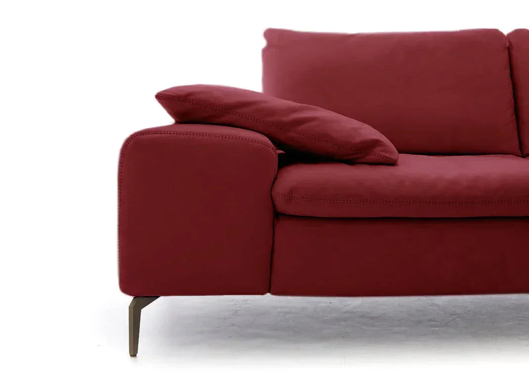 W.SCHILLIG Ecksofa valentinoo 16540 Leder Z59/10 ruby red - Komfortmöbel24