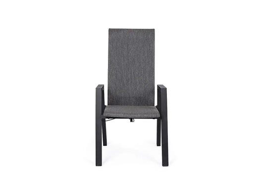 Bizzotto Outdoor Gartenstuhl Ethan mit Armlehnen und verstellbarer Rückenlehne - Komfortmöbel24