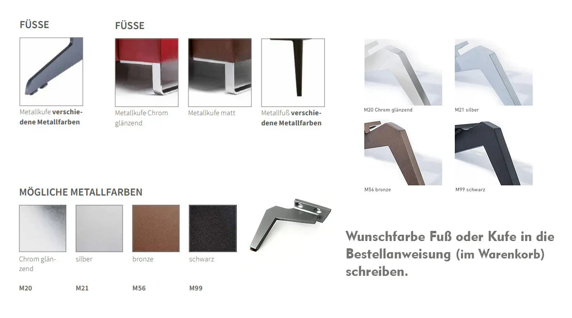 Fuß- oder Kufen-Austausch-Service - Komfortmöbel24
