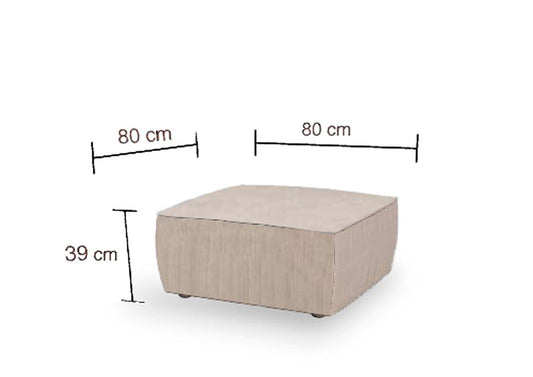 W.SCHILLIG Hocker around-the-block 18050 G80Q Stoff S44/48 ecru - Komfortmöbel24