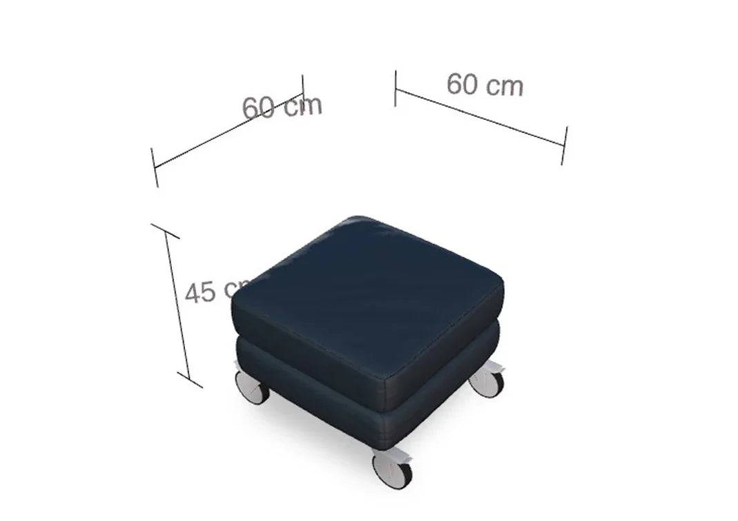 W.SCHILLIG Hocker aleXx 22850 G60 Leder Z66/97 midnight - Komfortmöbel24