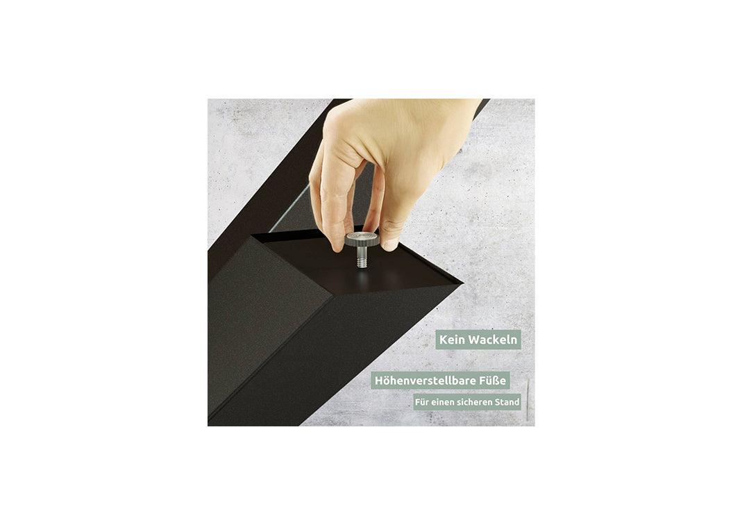 H4H Tischbeine X metall schwarz (2er-Set) - Komfortmöbel24