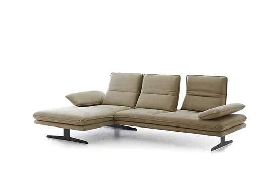 W.SCHILLIG Bundle Longchair broadway 16777 (B=271 cm) Stoff V52/53 light brown