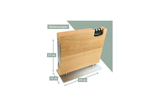 H4H Messerblock magnetisch aus Eiche - Komfortmöbel24