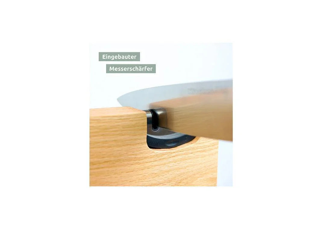 H4H Messerblock magnetisch aus Eiche - Komfortmöbel24