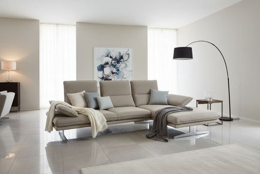 W.SCHILLIG Longchair broadway 16777 (B=291 cm) Stoff S22/49 sesame