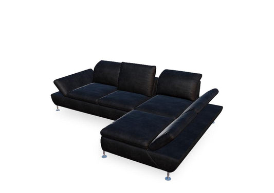 W.SCHILLIG Longchair taoo 15278 in Leder Z77/99 black pearl - Komfortmöbel24