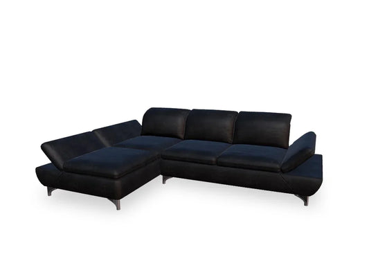 W.SCHILLIG Longchair taoo 15278 Leder Z77/99 black pearl - Komfortmöbel24