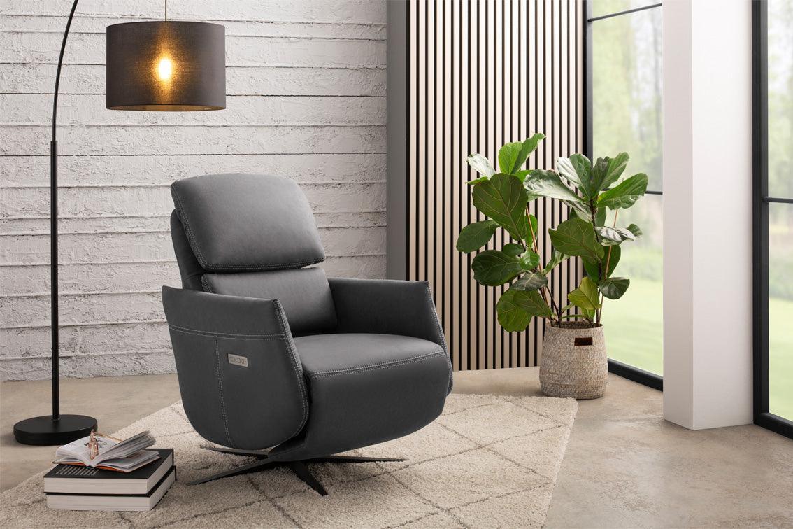 Ponsel Multifunktionssessel Modell L702 Leder anthrazit - Komfortmöbel24