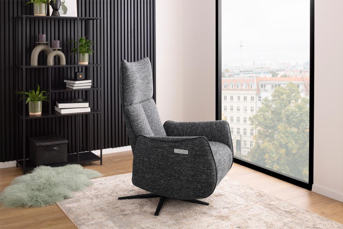 Ponsel Multifunktionssessel Modell S704 Stoff graubraun - Komfortmöbel24