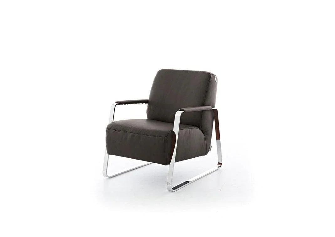W.SCHILLIG Sessel quadroo 17350 in Leder Z77/55 zartbitter - Komfortmöbel24