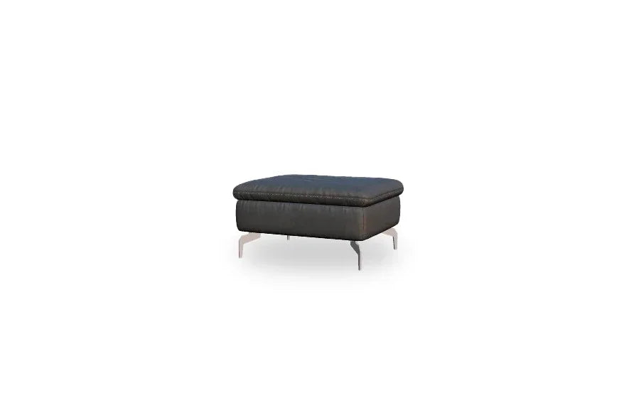 W.SCHILLIG Hocker valentinoo 16540 G75 Leder Z77/95 graphite - Komfortmöbel24