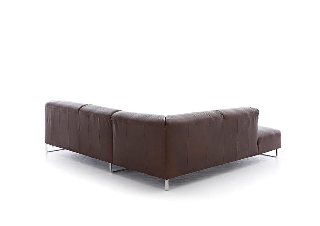 W.SCHILLIG Ecksofa alessiio 20550 Leder Z83/54 chocolate - Komfortmöbel24