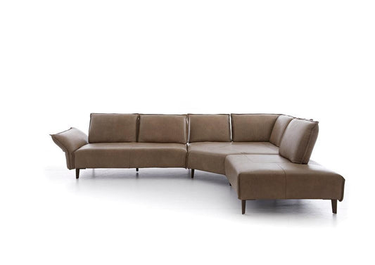 W.SCHILLIG Ecksofa bonnie 16660 Leder Z75/49 sand - Komfortmöbel24