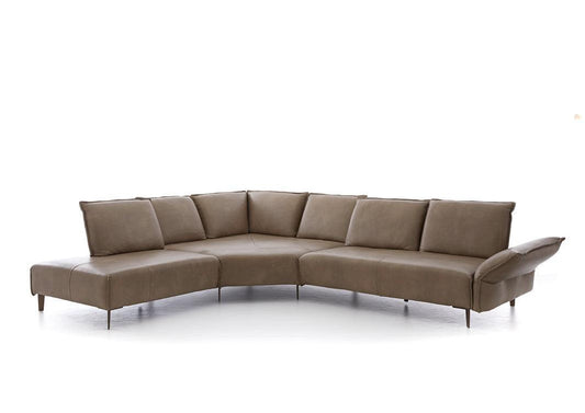 W.SCHILLIG Ecksofa bonnie 16660 Leder Z75/49 sand - Komfortmöbel24