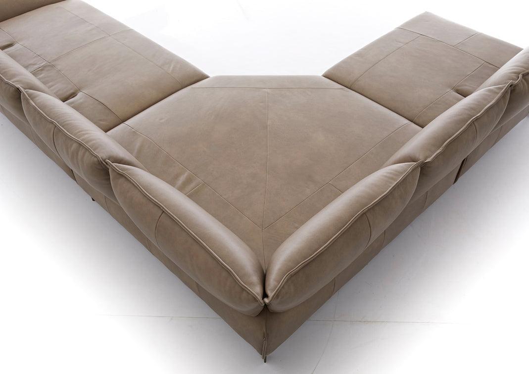 W.SCHILLIG Ecksofa bonnie 16660 Leder Z75/49 sand - Komfortmöbel24