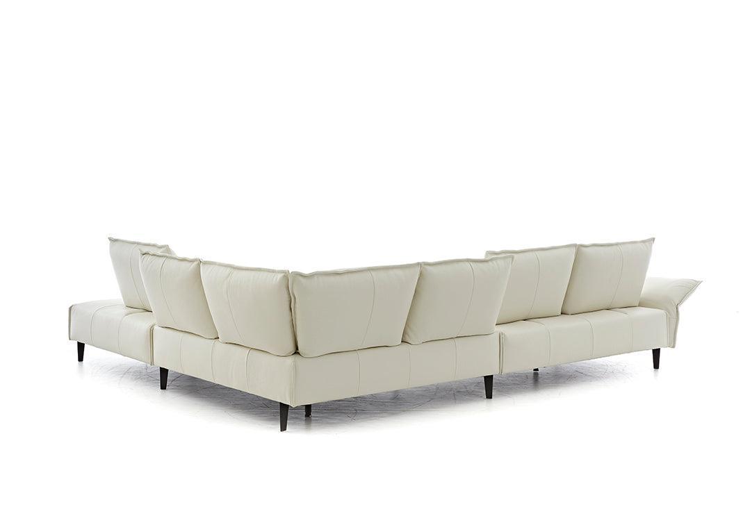 W.SCHILLIG Ecksofa bonnie 16660 Leder Z77/42 bianco - Komfortmöbel24