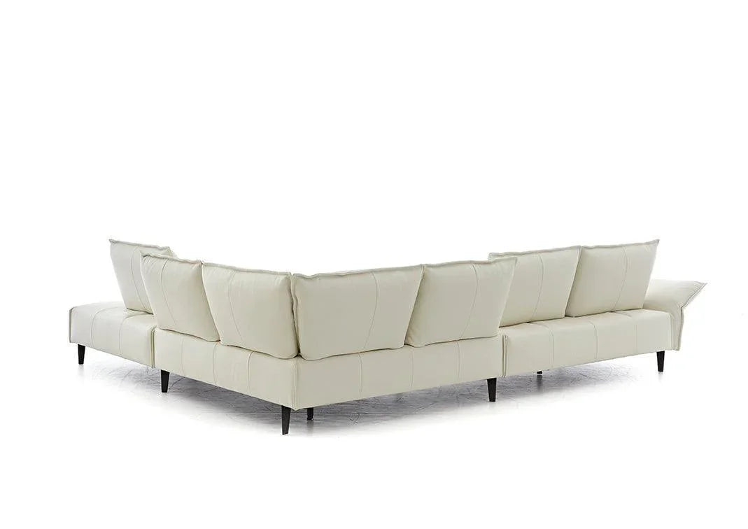 W.SCHILLIG Ecksofa bonnie 16660 Leder Z77/42 bianco - Komfortmöbel24