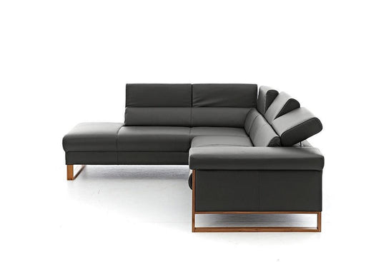 W.SCHILLIG Ecksofa finn 20974 Leder Z59/99 schwarz - Komfortmöbel24