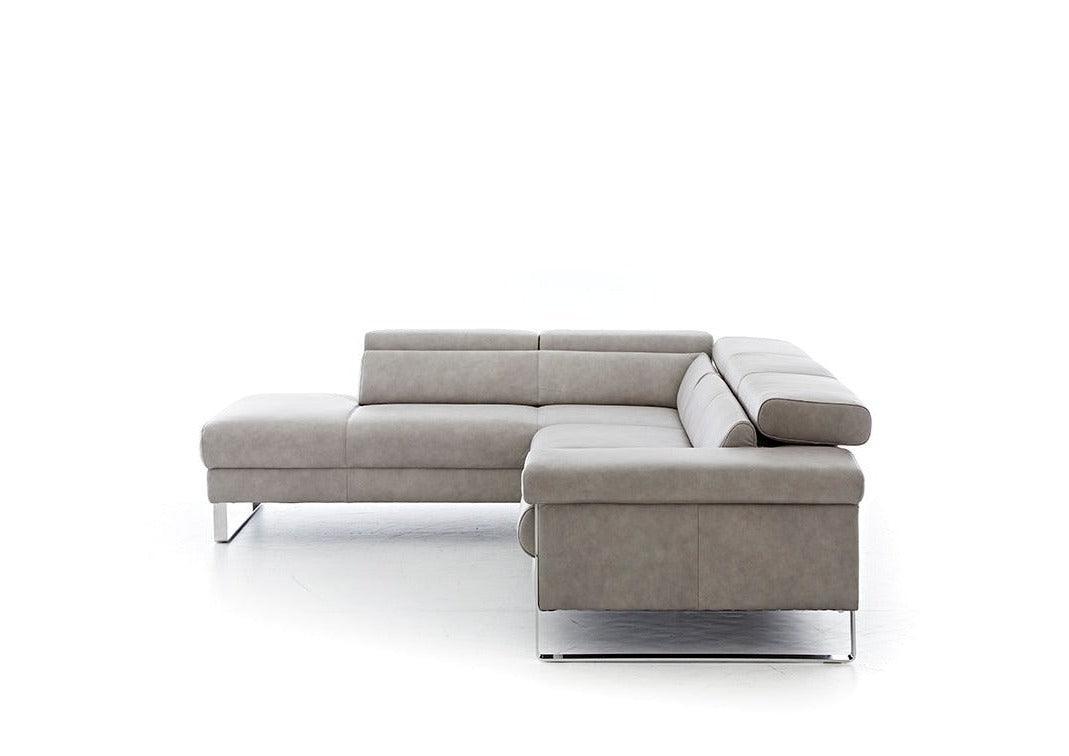 W.SCHILLIG Ecksofa finn 20974 Leder Z69/22 light grey - Komfortmöbel24