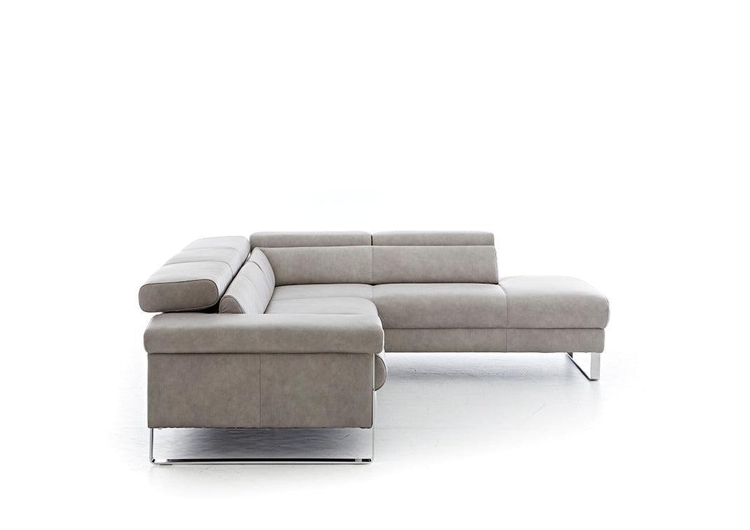 W.SCHILLIG Ecksofa finn 20974 Leder Z69/22 light grey - Komfortmöbel24