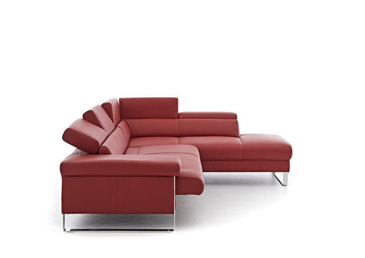 W.SCHILLIG Ecksofa finn 20974 Leder Z59/10 ruby red - Komfortmöbel24