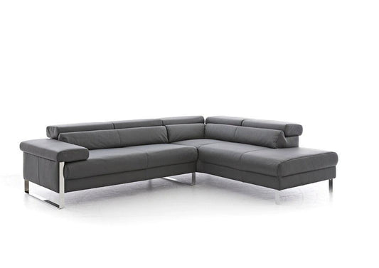 W.SCHILLIG Ecksofa finn 20974 Leder Z77/95 graphite - Komfortmöbel24