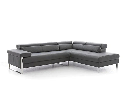 W.SCHILLIG Ecksofa finn 20974 Leder Z77/95 graphite - Komfortmöbel24