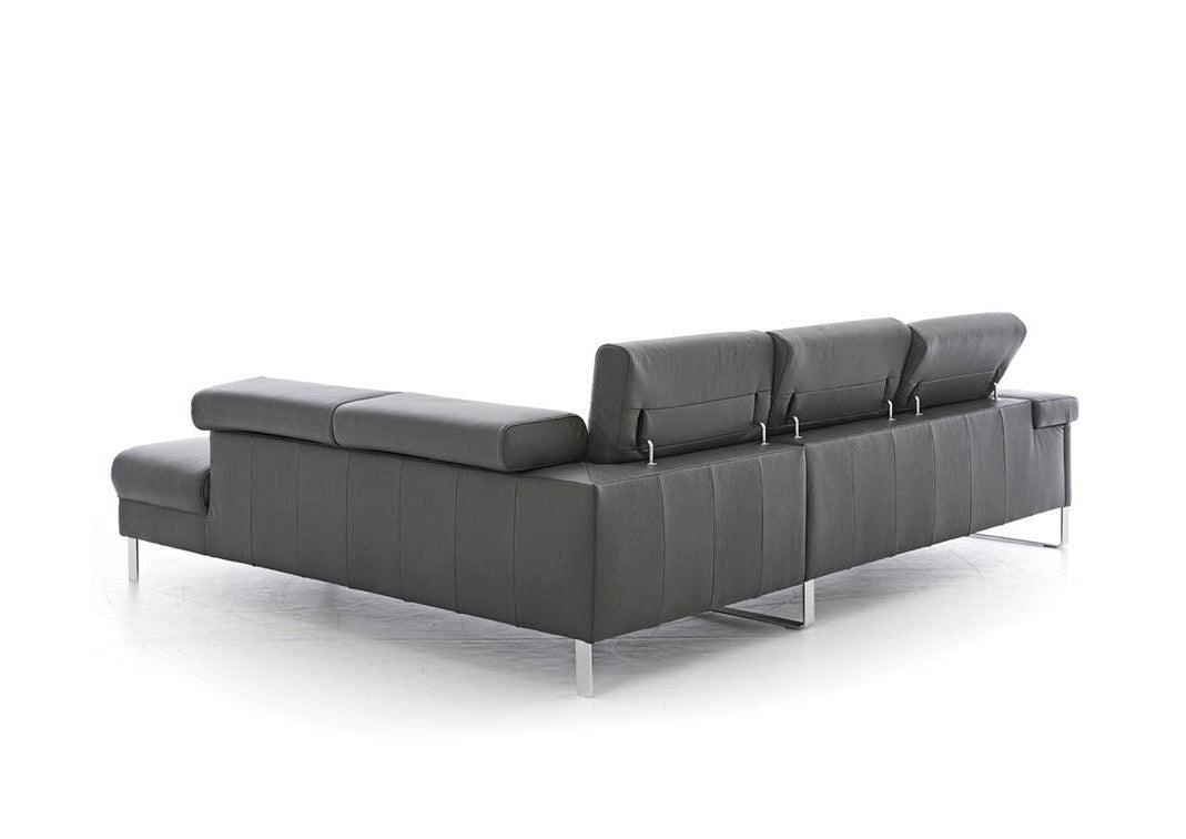 W.SCHILLIG Ecksofa finn 20974 Leder Z77/95 graphite - Komfortmöbel24