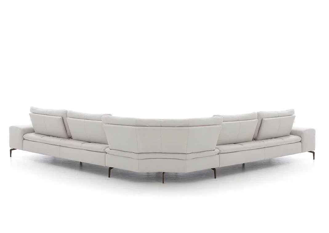 W.SCHILLIG Ecksofa valentinoo 16540 Leder Z73/42 white - Komfortmöbel24
