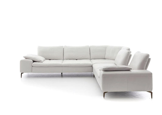 W.SCHILLIG Ecksofa valentinoo 16540 Leder Z73/42 white - Komfortmöbel24