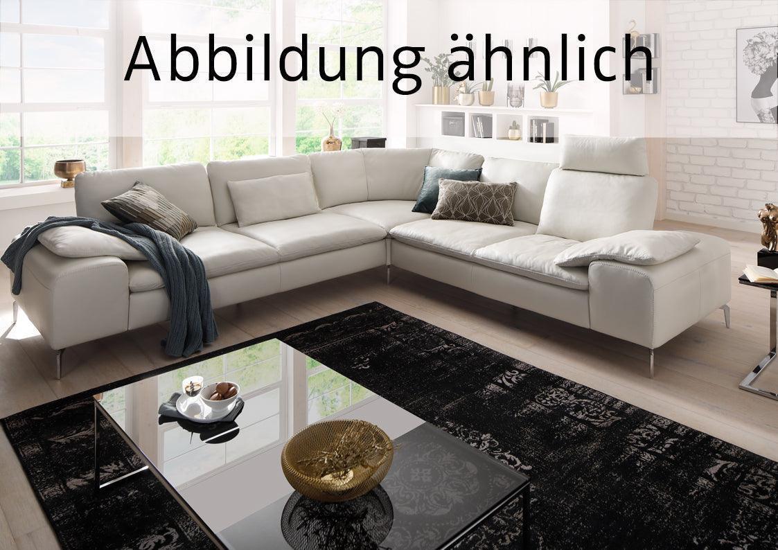 W.SCHILLIG Ecksofa valentinoo 16540 Leder Z77/95 graphite - Komfortmöbel24