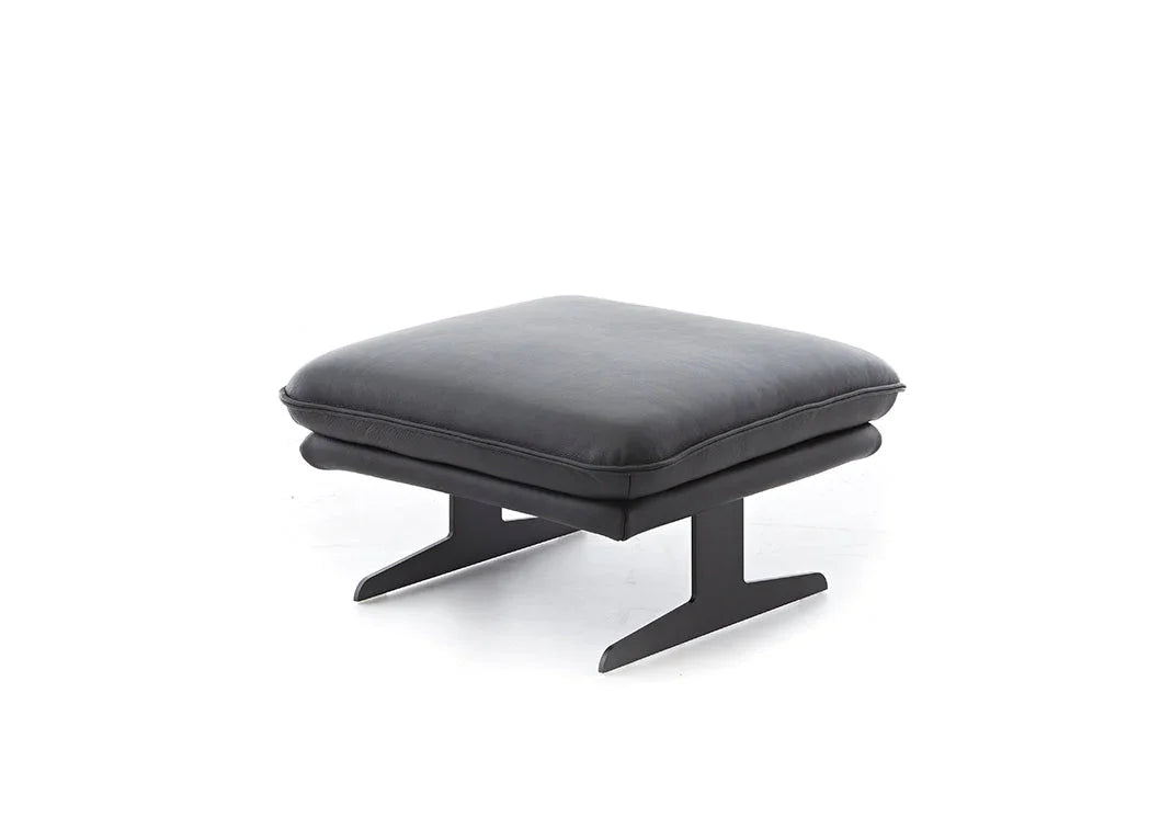 W.SCHILLIG Hocker broadway 16777 G70 Leder Z69/95 anthracite - Komfortmöbel24