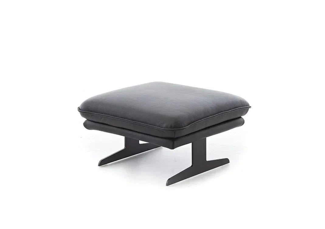 W.SCHILLIG Hocker broadway 16777 G70 Leder Z69/95 anthracite - Komfortmöbel24