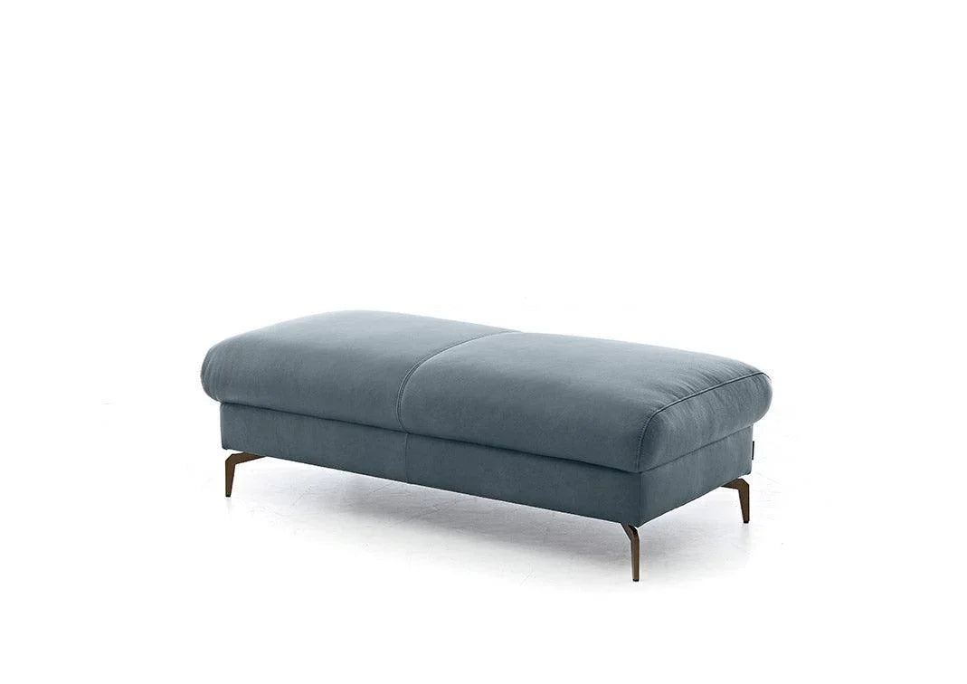 W.SCHILLIG Hocker piedroo 21156 G140 Leder Z69/27 blue - Komfortmöbel24