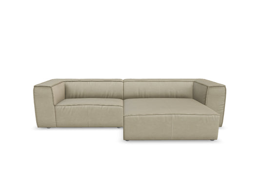 W.SCHILLIG Longchair around-the-block 18050 (B=280 cm) Leder Z73/21 stone