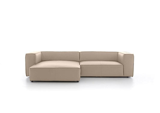 W.SCHILLIG Longchair around-the-block 18050 Leder Z59/20 eisgrau - Komfortmöbel24