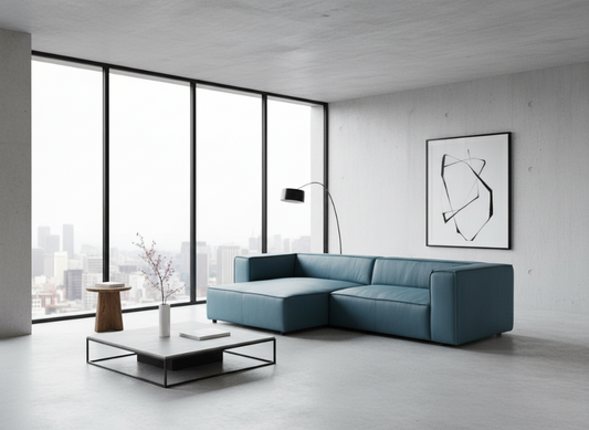 W.SCHILLIG Longchair around-the-block 18050 Leder Z69/29 ocean blue