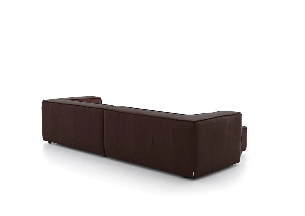 W.SCHILLIG Longchair around-the-block 18050 Leder Z69/54 mocca - Komfortmöbel24