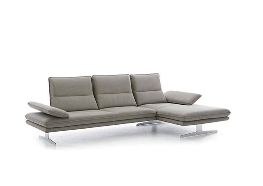 W.SCHILLIG Longchair broadway 16777 (B 291 cm) Stoff S37/21 grey - Komfortmöbel24