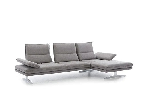 W.SCHILLIG Longchair broadway 16777 (B 291 cm) Stoff V87/21 silver - Komfortmöbel24