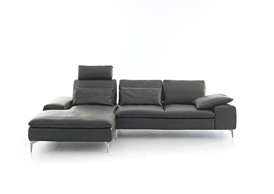 W.SCHILLIG Longchair valentinoo 16540 Leder Z73/95 graphit - Komfortmöbel24