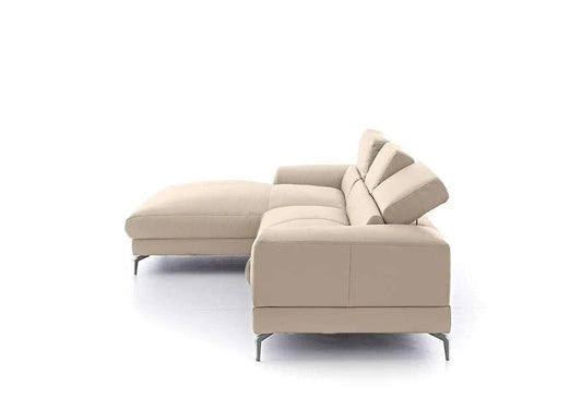 W.SCHILLIG Longchair piedroo plus 21156 (B=303 cm) Leder Z59/20 eisgrau Neu! - Komfortmöbel24