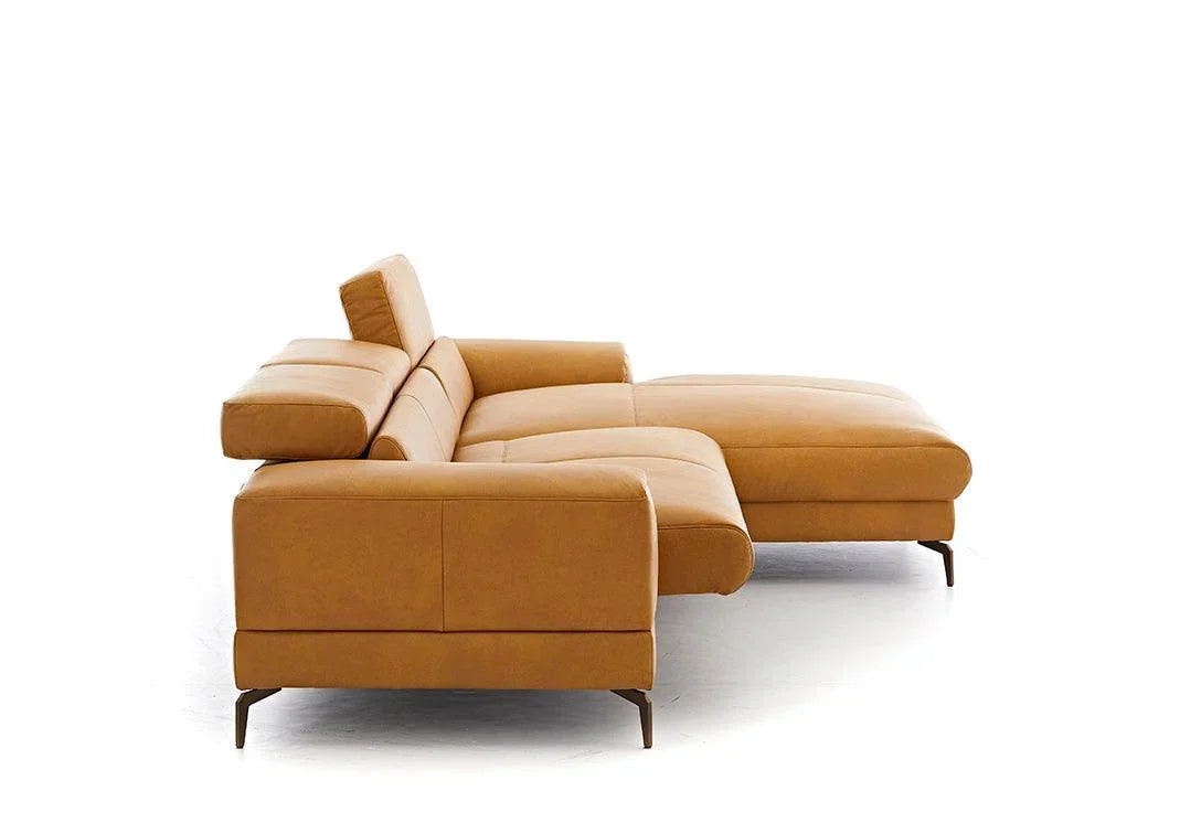 W.SCHILLIG Longchair piedroo 21106 Leder Z69/52 kurkuma