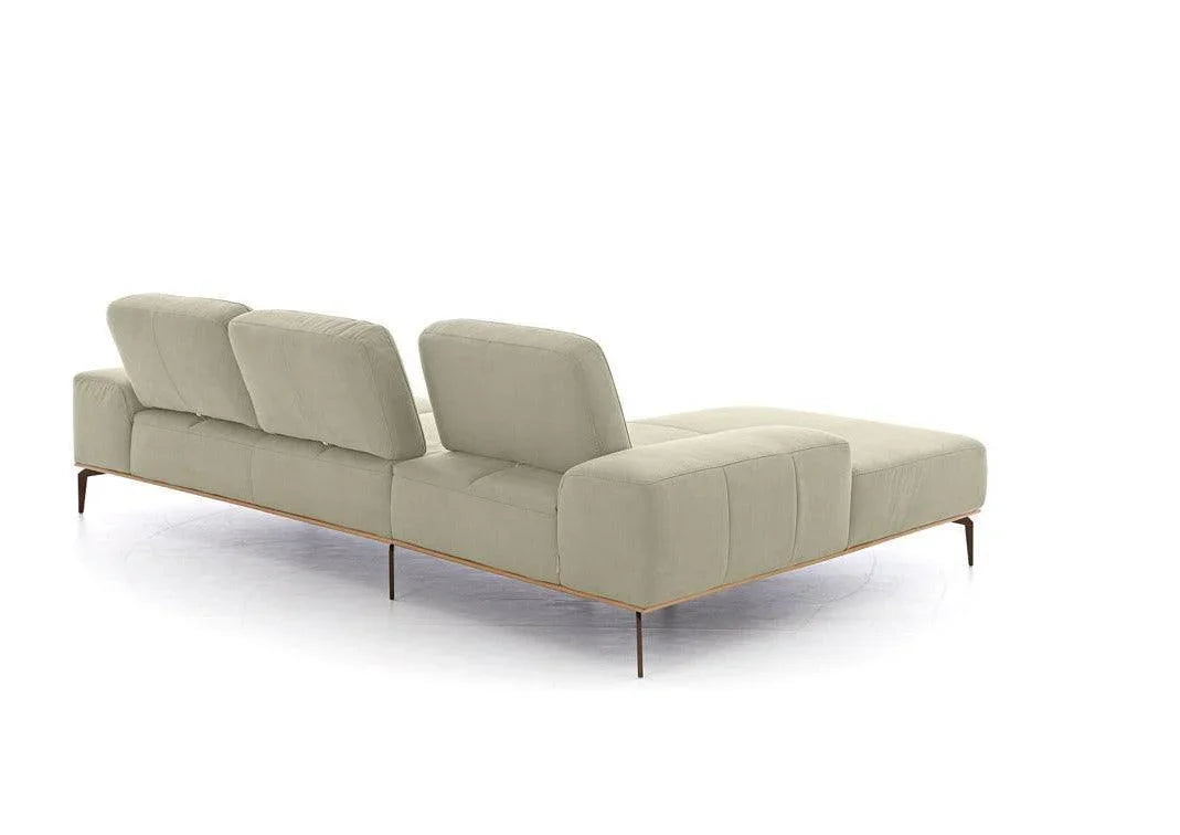 W.SCHILLIG Longchair run 16555 Stoff S37/43 sahara - Komfortmöbel24