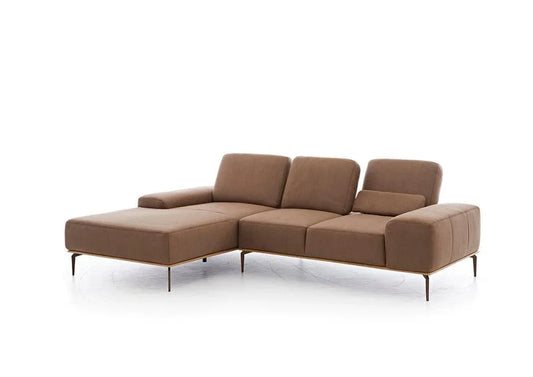 W.SCHILLIG Longchair run 16555 Stoff S37/54 chocolate - Komfortmöbel24