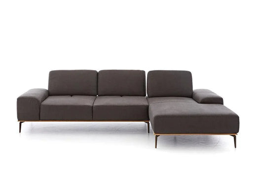 W.SCHILLIG Longchair run 16555 Stoff S37/56 mocca - Komfortmöbel24