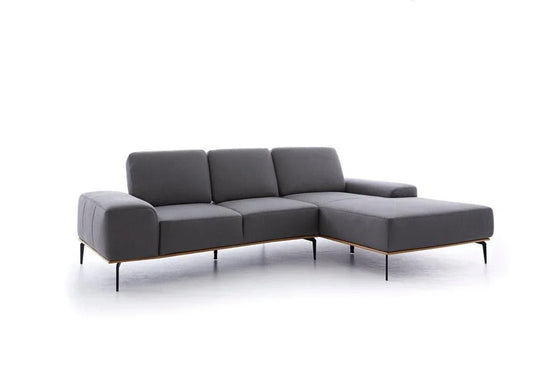 W.SCHILLIG Longchair run 16555 Stoff S37/95 anthracite - Komfortmöbel24