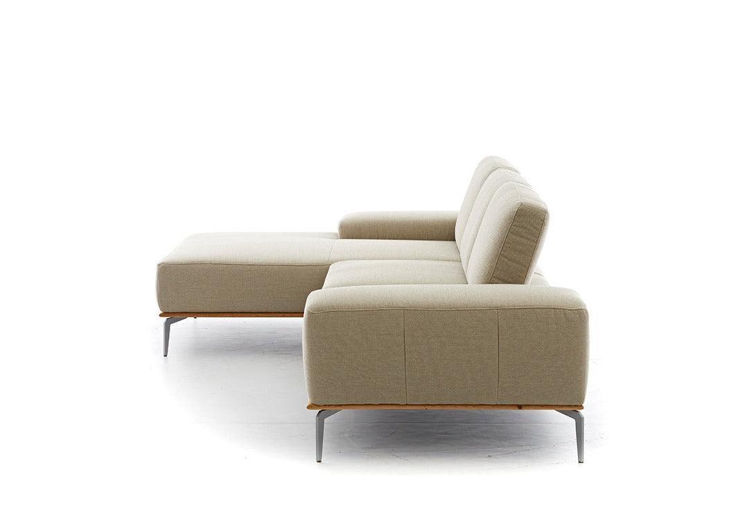 W.SCHILLIG Longchair run 16555 Stoff W82/45 ecru - Komfortmöbel24