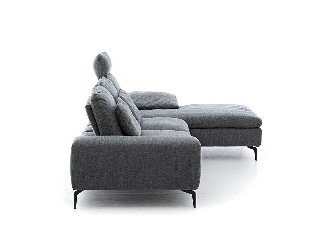 W.SCHILLIG Longchair valentinoo 16540 Stoff W60/95 graphite - Komfortmöbel24